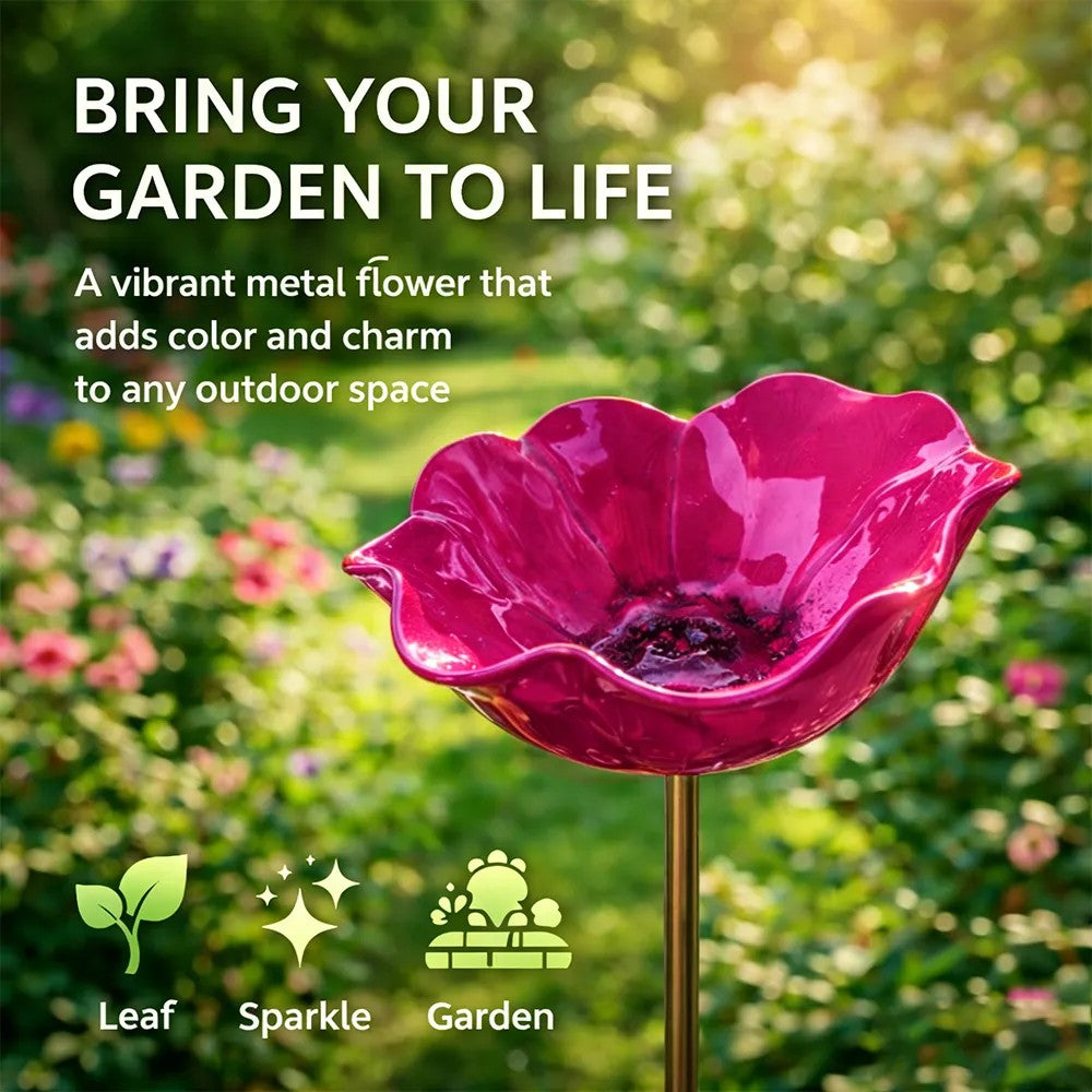 💖🎁2026 Mother's Day Gifts 50% Off--🎁Handmade Metal Flower Garden Stake🐦